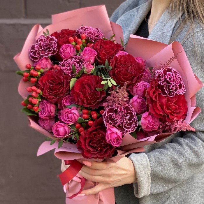 Букет Баллада о любви с пионовидными розами