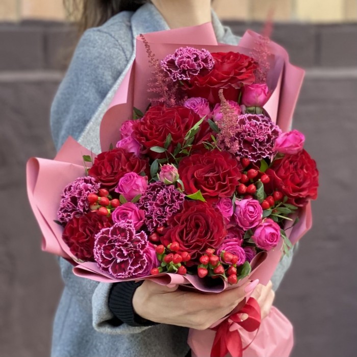 Букет Баллада о любви с пионовидными розами