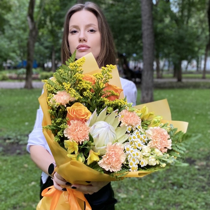 Букет с протеей Джоконда