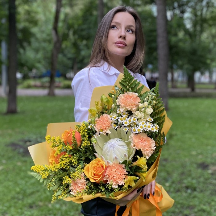 Букет с протеей Джоконда