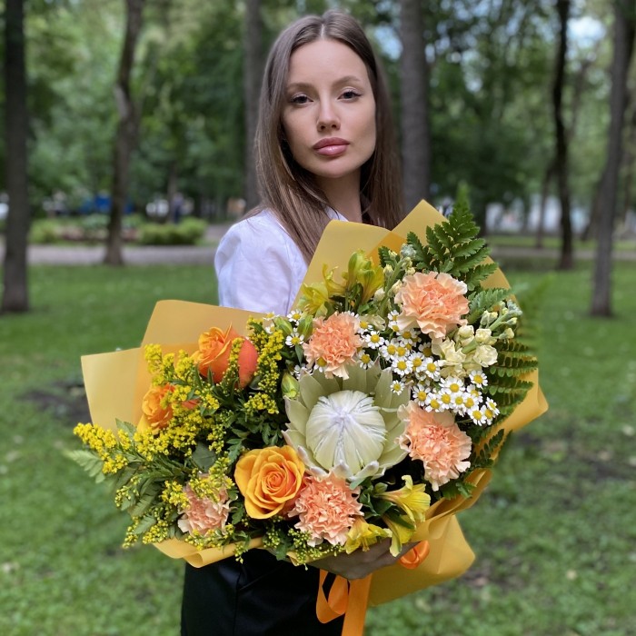 Букет с протеей Джоконда