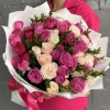 Букет кустовых пионовидных роз Свидание в Париже