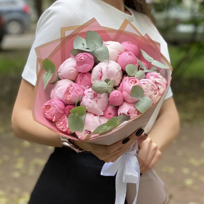 Букет Летний вечер с пионами