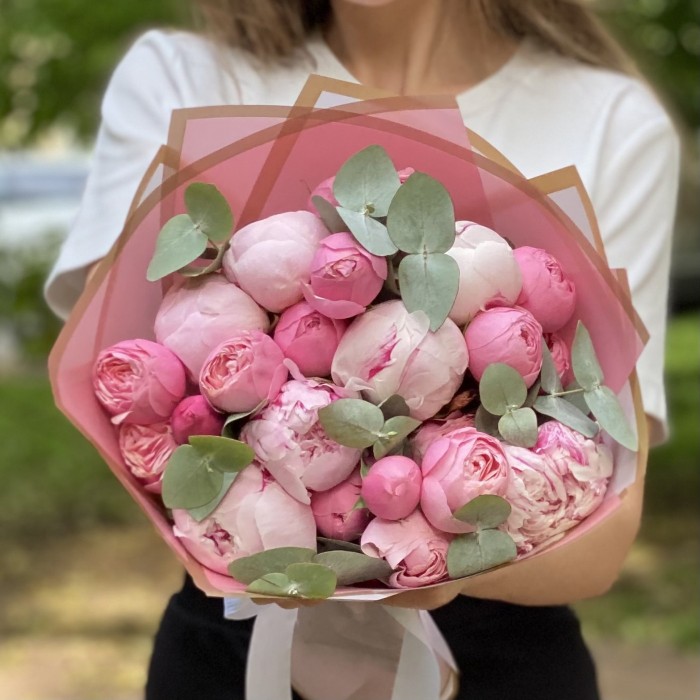 Букет Летний вечер с пионами