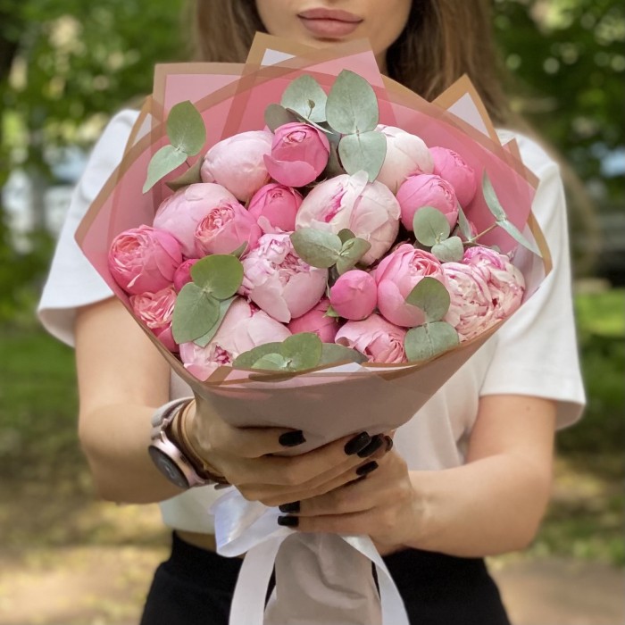 Букет Летний вечер с пионами