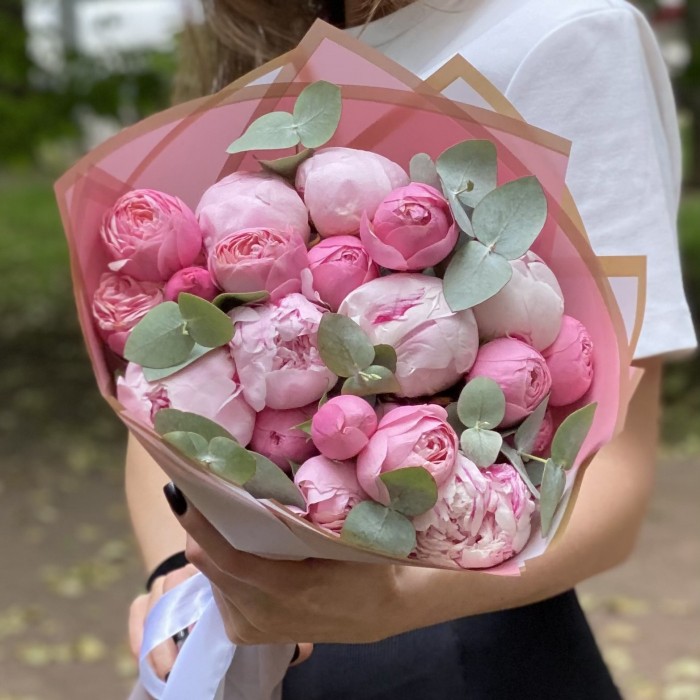 Букет Летний вечер с пионами