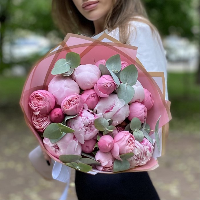 Букет Летний вечер с пионами