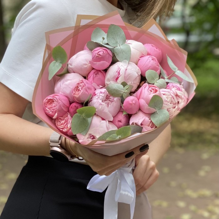 Букет Летний вечер с пионами