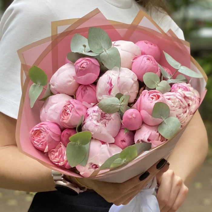 Букет Летний вечер с пионами