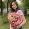 Букет Нежное послание с орхидеей