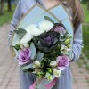 Букет с розами и альстромерией Осенняя симфония
