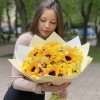 Букет Солнечный зайчик с подсолнухами
