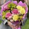 Букет Summer dream с розами и диантусами