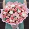 Букет Время любить с пионами и розами