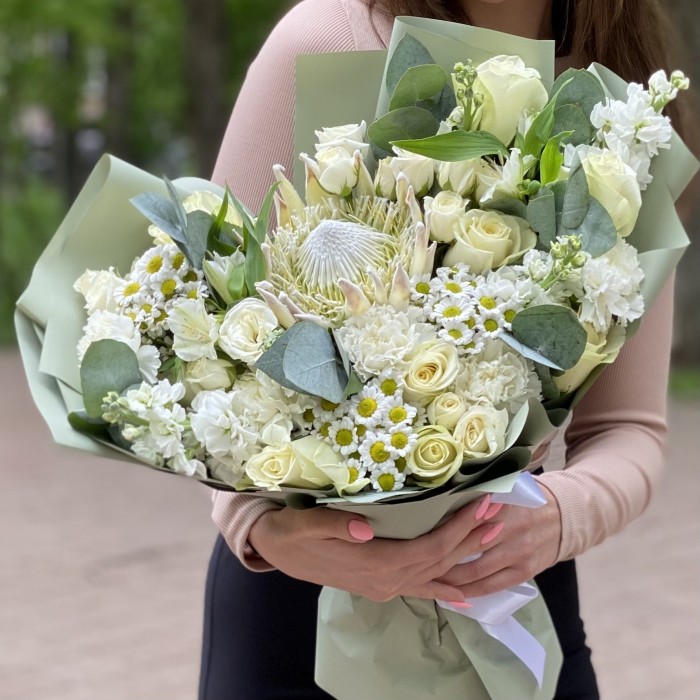 Букет Жемчужина с протеей