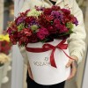 Коробка Вечная любовь с альстромерией и розами