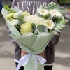 Воздушный букет с гортензией и герберами