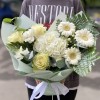 Воздушный букет с гортензией и герберами