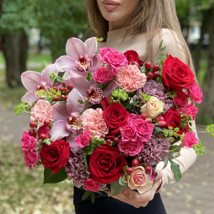 Композиция с орхидеей Романтический вечер