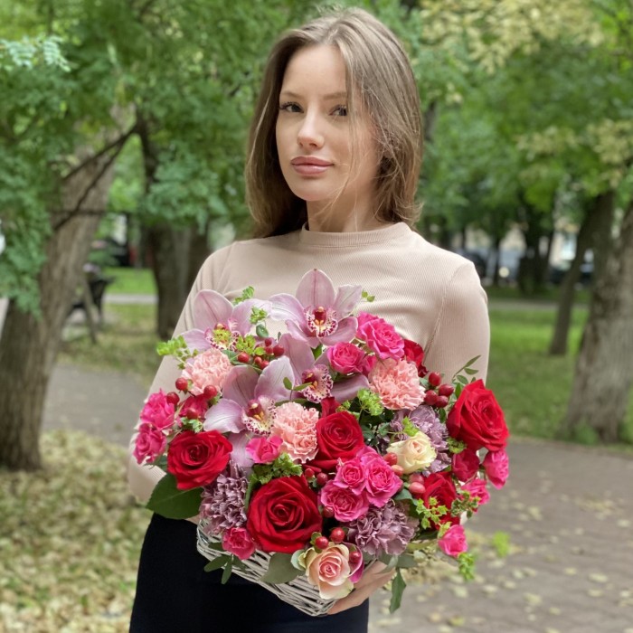 Композиция с орхидеей Романтический вечер