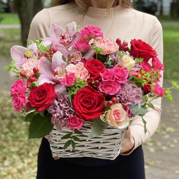 Композиция с орхидеей Романтический вечер