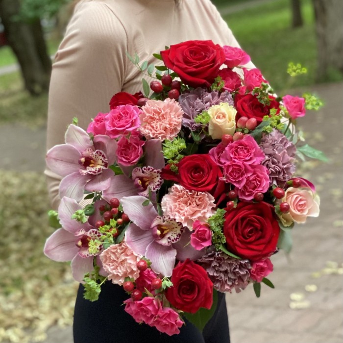 Композиция с орхидеей Романтический вечер