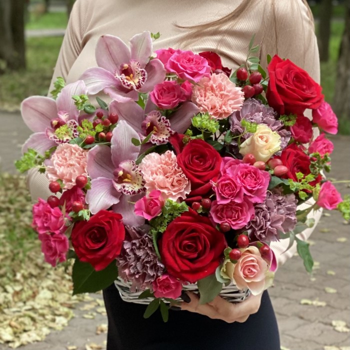 Композиция с орхидеей Романтический вечер