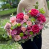 Композиция Фламенко с каллами и розами