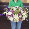 Композиция Лиловый туман с розами