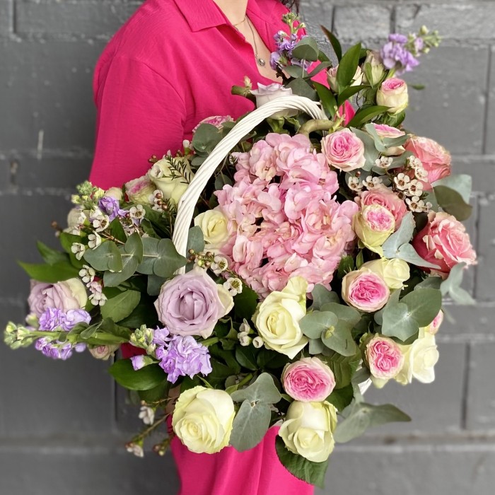 Композиция Сочное ассорти с гортензией