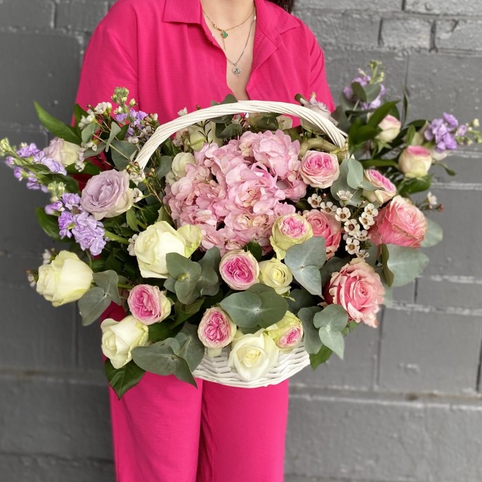 Композиция Сочное ассорти с гортензией