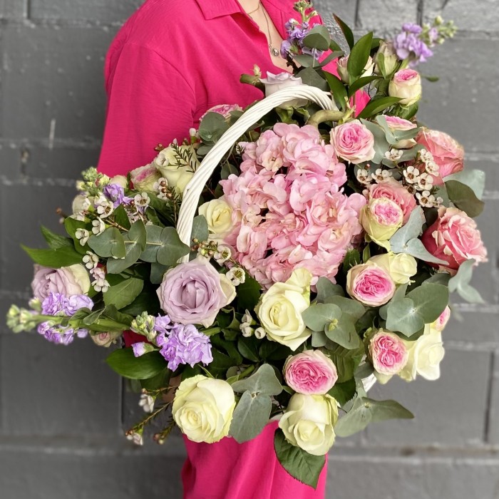 Композиция Сочное ассорти с гортензией