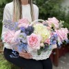 Авторская корзина с цветами Винтаж