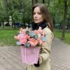 Композиция Цветочное утро с пионовидными розами Джульетта