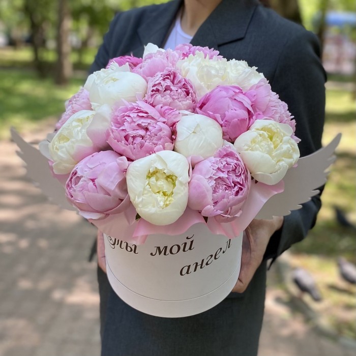 Композиция  с пионами Ты мой ангел