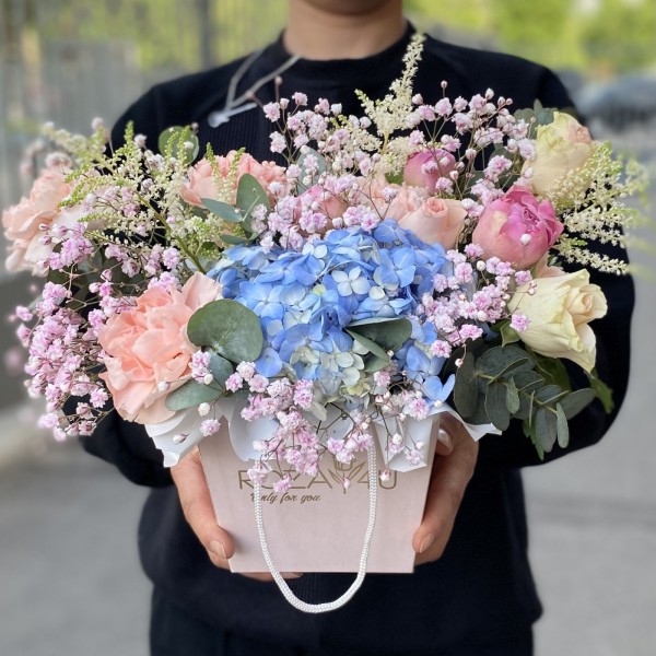 Композиция Облачко с гортензией