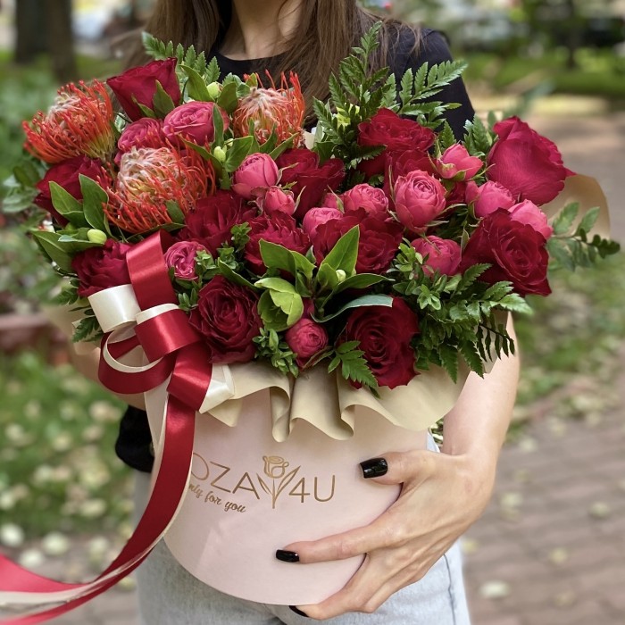 Композиция Подарок Амура с розами