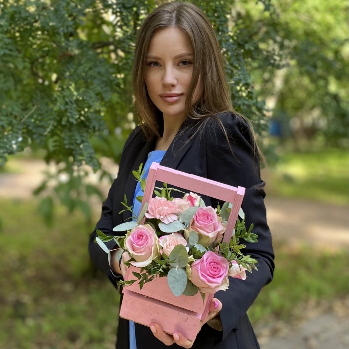 Композиция с розами Приятное напоминание