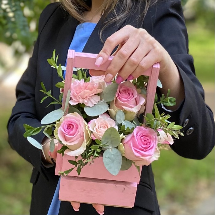 Композиция с розами Приятное напоминание