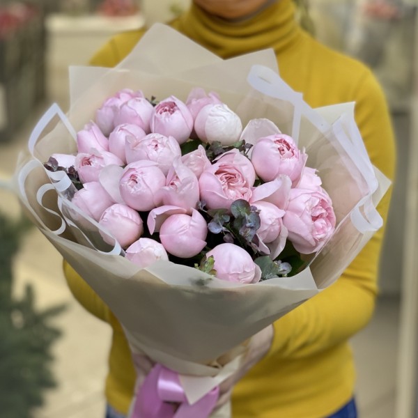 Букет роз Pink peony Дэвида Остина
