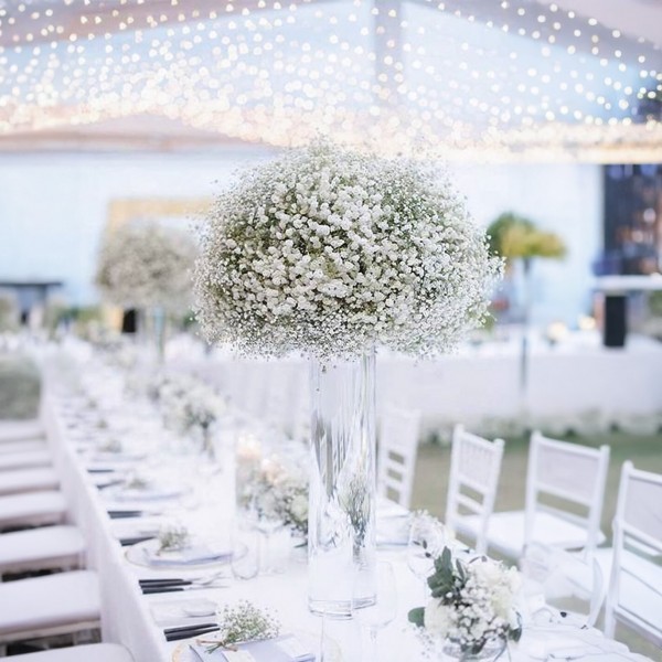 Настольная композиция из гипсофилы