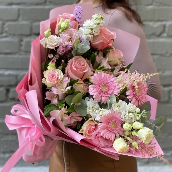 Авторский букет Розовый закат