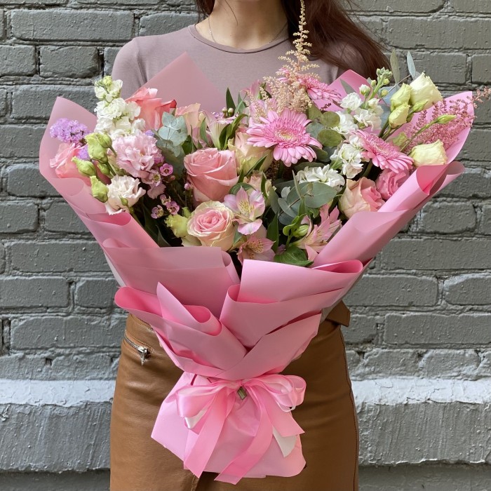 Авторский букет Розовый закат