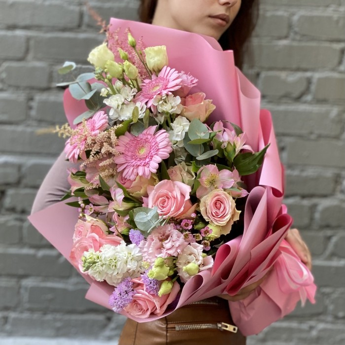 Авторский букет Розовый закат