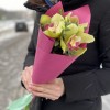 Корпоративный букет с зелеными орхидеями