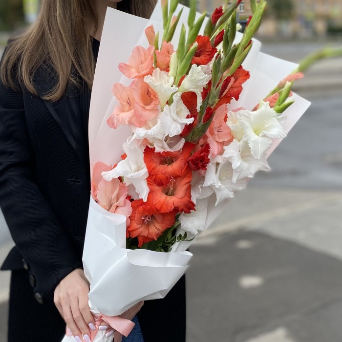 9 гладиолусов Яркий микс