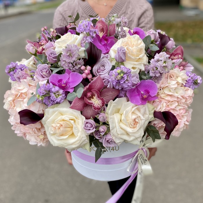 Цветы в коробке Ночное небо