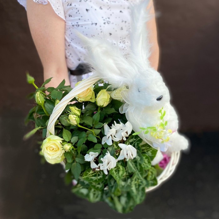 Корзина с кроликом