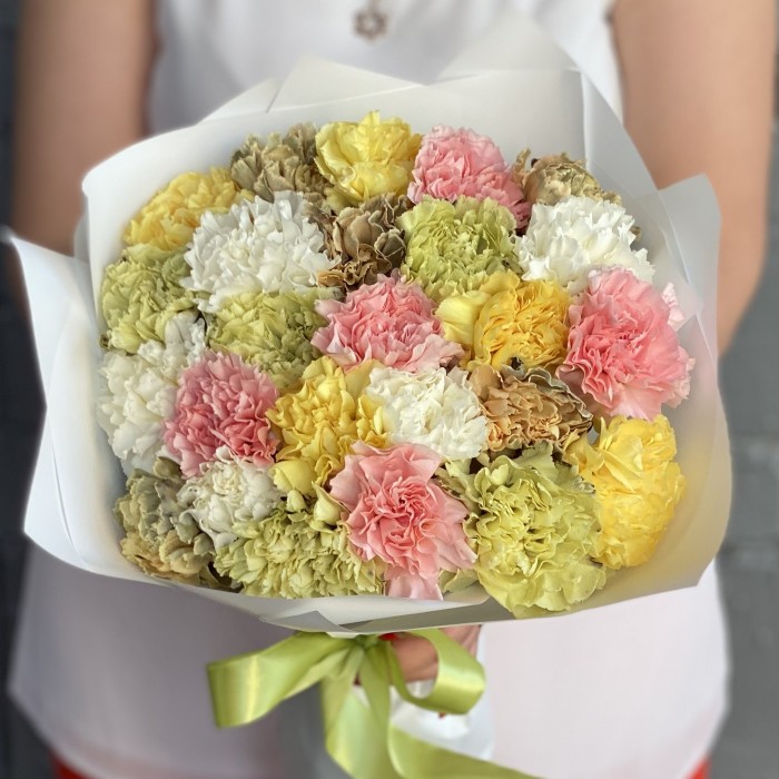 25 гвоздик экзотический микс