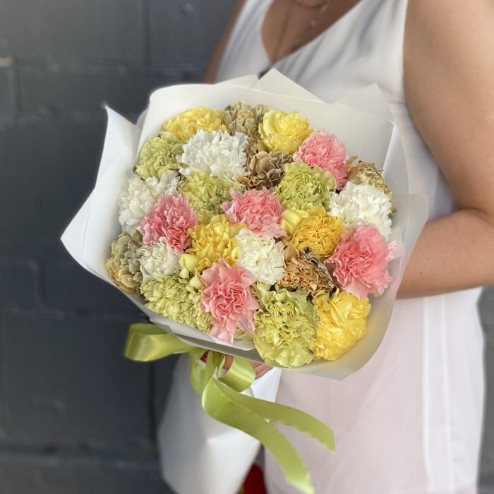 25 гвоздик экзотический микс